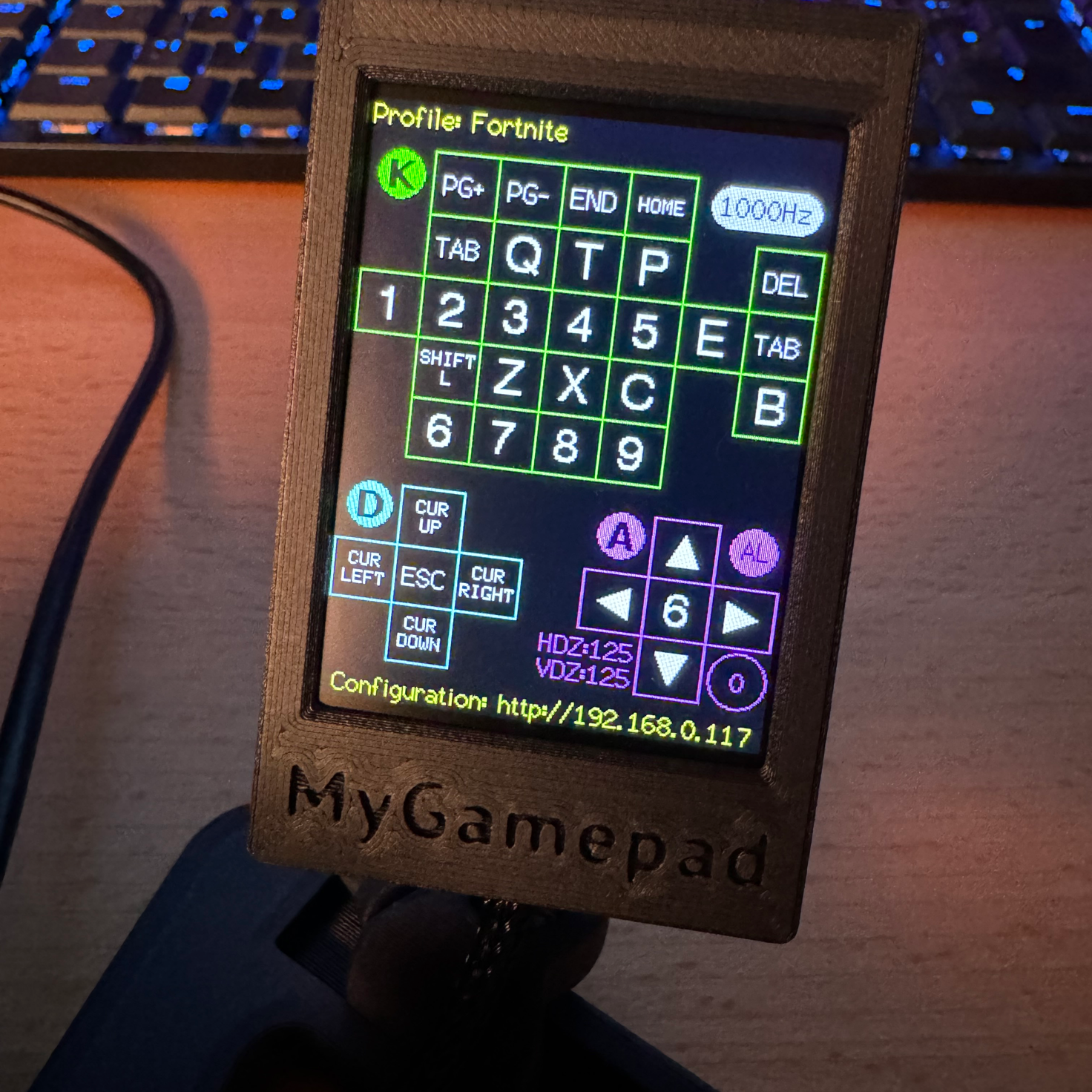 MyGamepad display